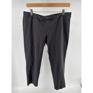Eileen Fisher Wide Leg Crop Pants Womens Petite L Pull On Knit Preppy Classic